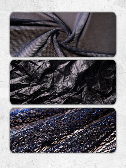 Y3K Punk Ruffle Fine Glitter Lace Mesh Hand Sleeve Arm Cover【s0000015475】