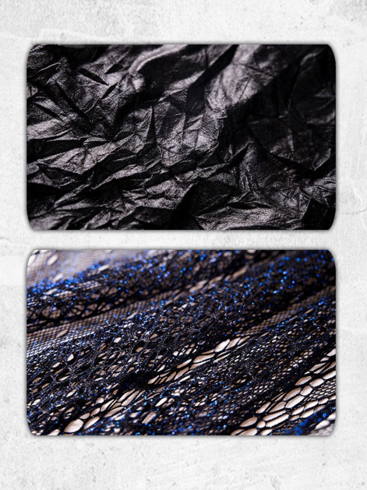 Rock Punk Wrinkled Glitter Bow Low-Rise Short Pants【s0000015480】