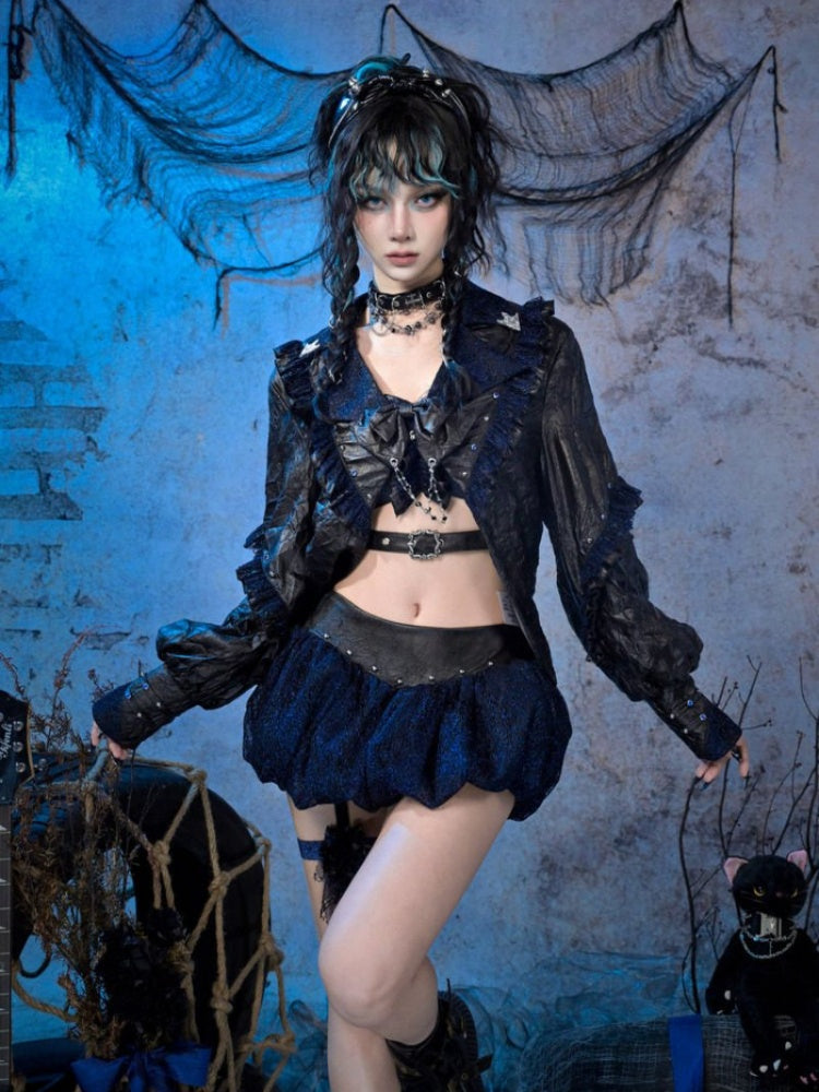 Leg Ring Low-Waisted Glitter Lace Flower Bud Puffy Skirt【s0000015481】