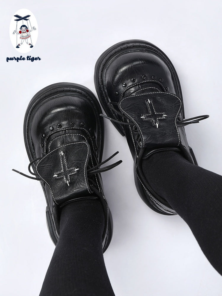 Subculture Flap Heightened Platform Leather Shoes【s0000015484】