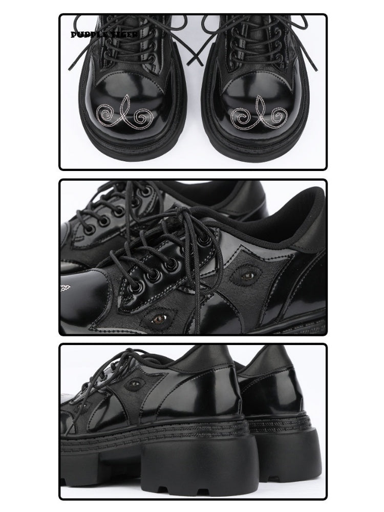 Gothic Stitch Heightened Platform Derby Shoes【s0000015487】