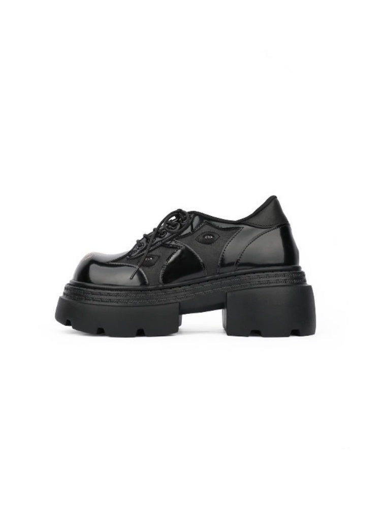 Gothic Stitch Heightened Platform Derby Shoes【s0000015487】