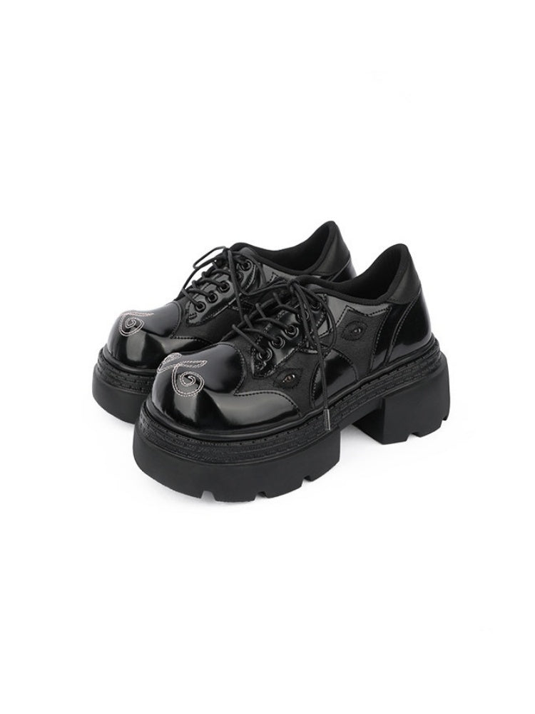 Gothic Stitch Heightened Platform Derby Shoes【s0000015487】