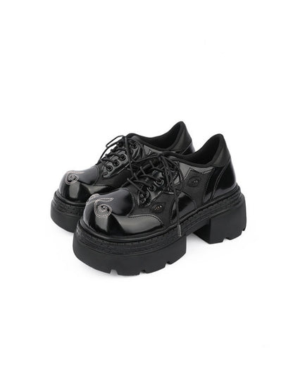 Gothic Stitch Heightened Platform Derby Shoes【s0000015487】