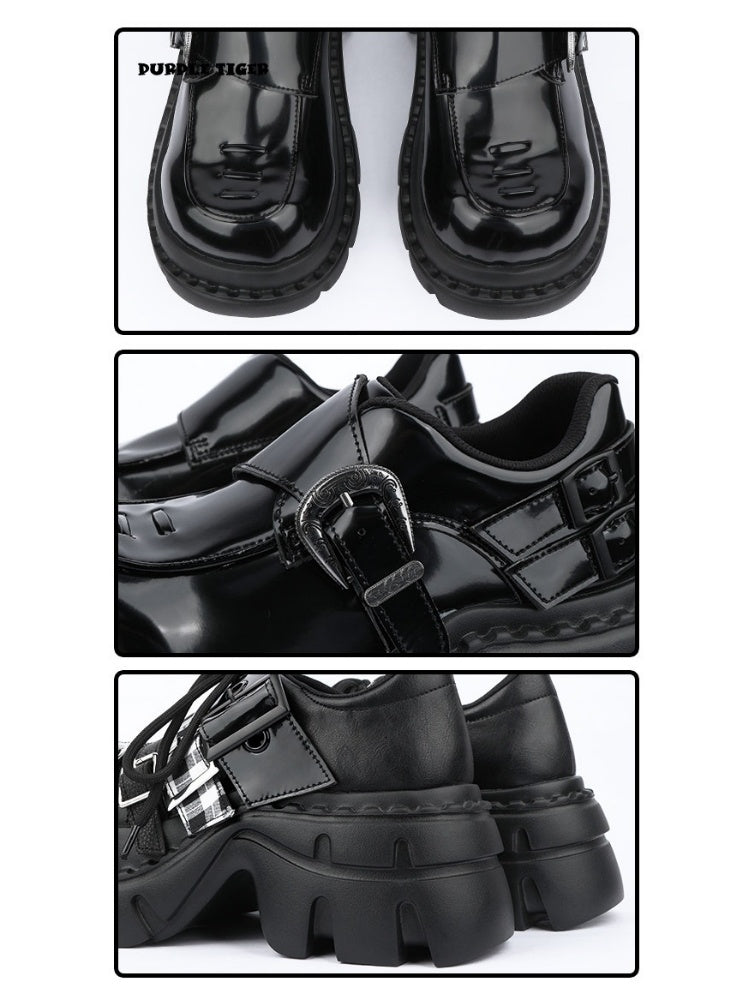 Chunky Heel Belt Loafers Platform Shoes【s0000015488】