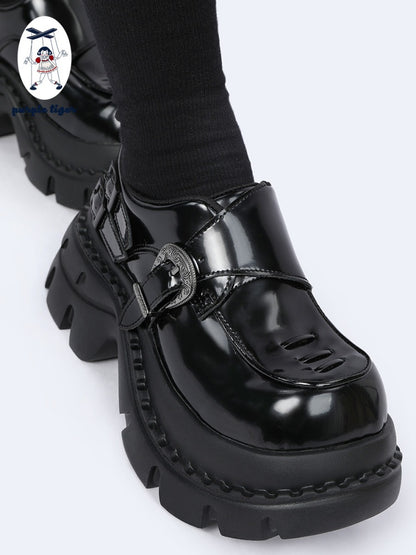 Chunky Heel Belt Loafers Platform Shoes【s0000015488】