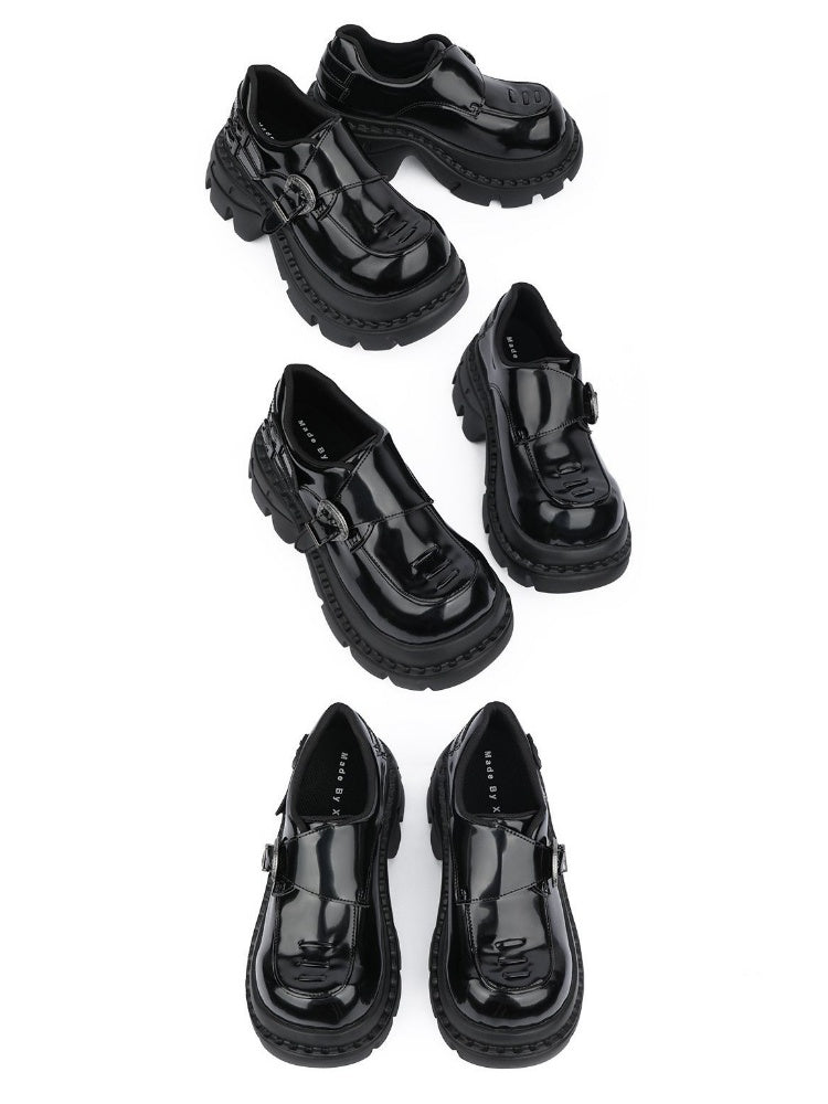Chunky Heel Belt Loafers Platform Shoes【s0000015488】