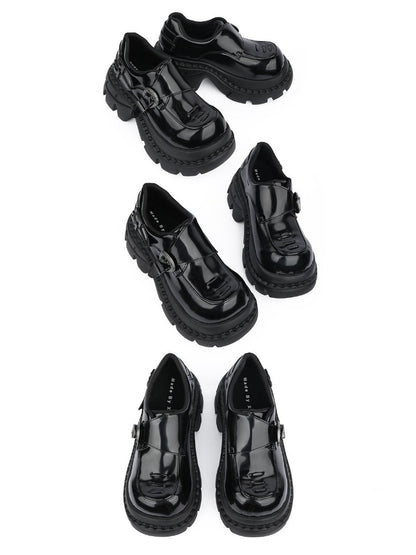 Chunky Heel Belt Loafers Platform Shoes【s0000015488】