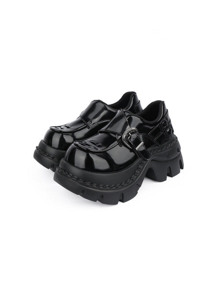 Chunky Heel Belt Loafers Platform Shoes【s0000015488】
