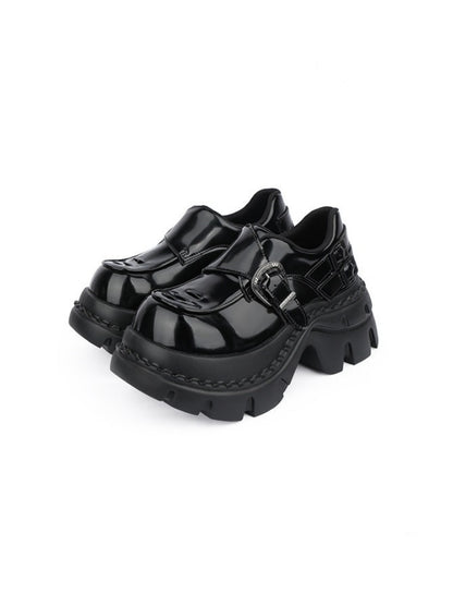 Chunky Heel Belt Loafers Platform Shoes【s0000015488】