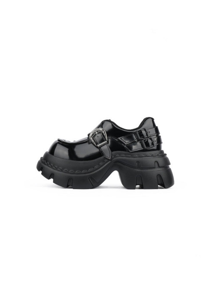 Chunky Heel Belt Loafers Platform Shoes【s0000015488】