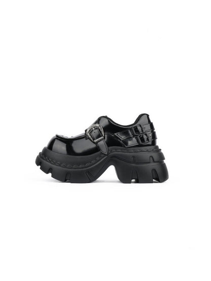 Chunky Heel Belt Loafers Platform Shoes【s0000015488】