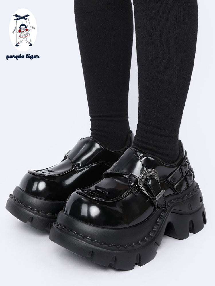 Chunky Heel Belt Loafers Platform Shoes【s0000015488】