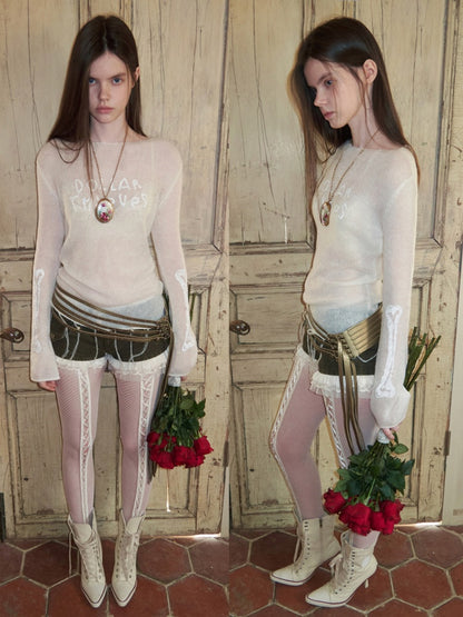 Vintage Distressed Workwear Denim Canvas Ultra Shorts Low Waist Slim Jeans【s0000015507】