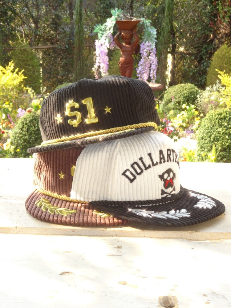 Corduroy Embroidered Flat-Brim Truck Hat Street Casual Baseball Cap【s0000015511】