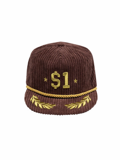 Corduroy Embroidered Flat-Brim Truck Hat Street Casual Baseball Cap【s0000015511】