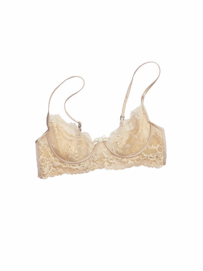 Lace Mesh Sexy Gathering Lingerie Soft Underwire Thin Strap Corset【s0000015512】