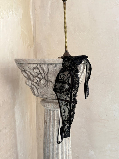 Lace Mesh Sexy Gathering Lingerie Soft Underwire Thin Strap Corset【s0000015512】