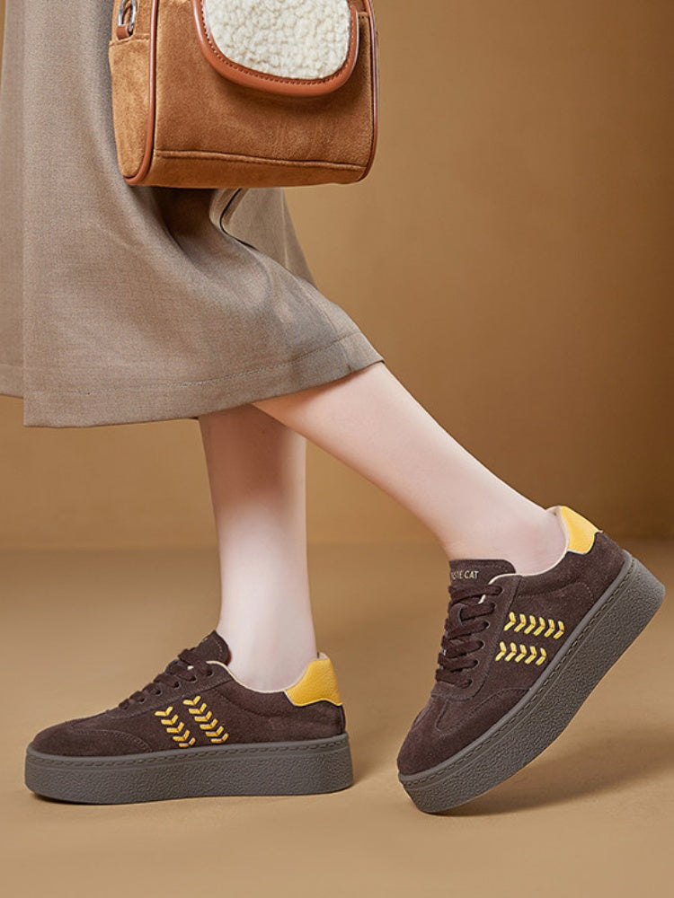 Leather Height Increase Platform Sports Shoes 【s0000015513】