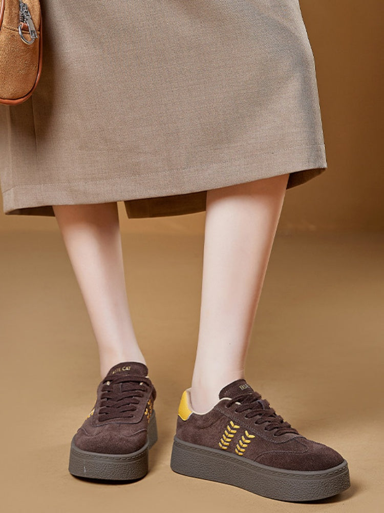 Leather Height Increase Platform Sports Shoes 【s0000015513】