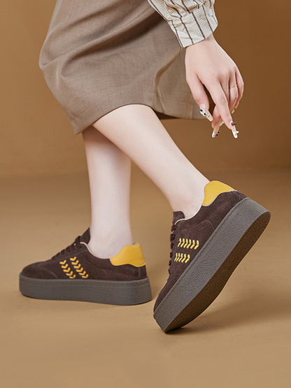 Leather Height Increase Platform Sports Shoes 【s0000015513】