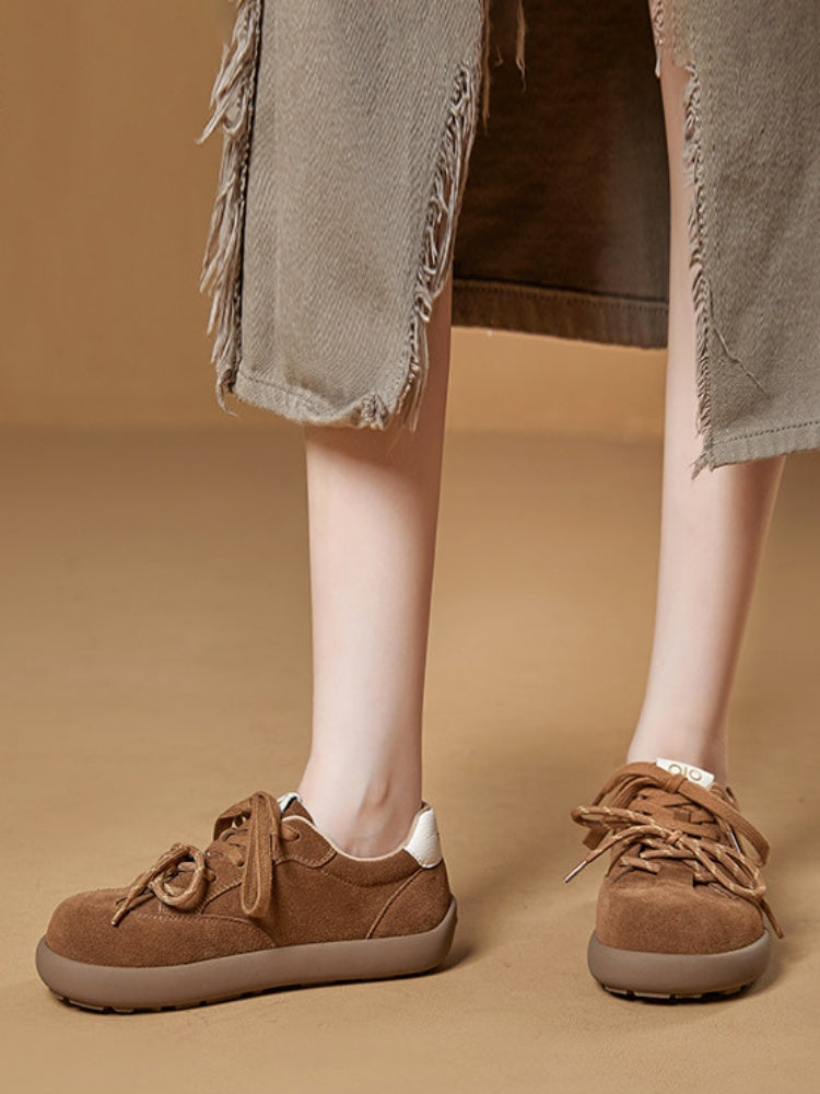 Leather Platform Training Hiking Forrest Gump Shoes【s0000015514】