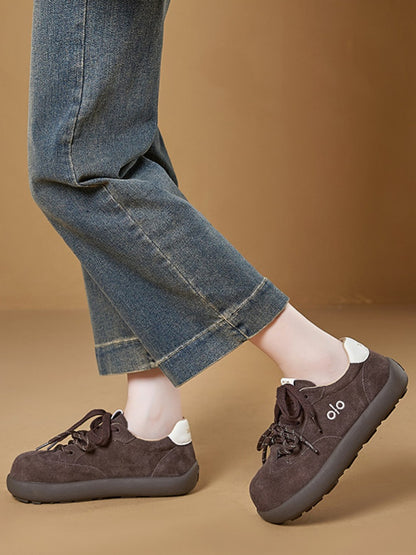 Leather Platform Training Hiking Forrest Gump Shoes【s0000015514】