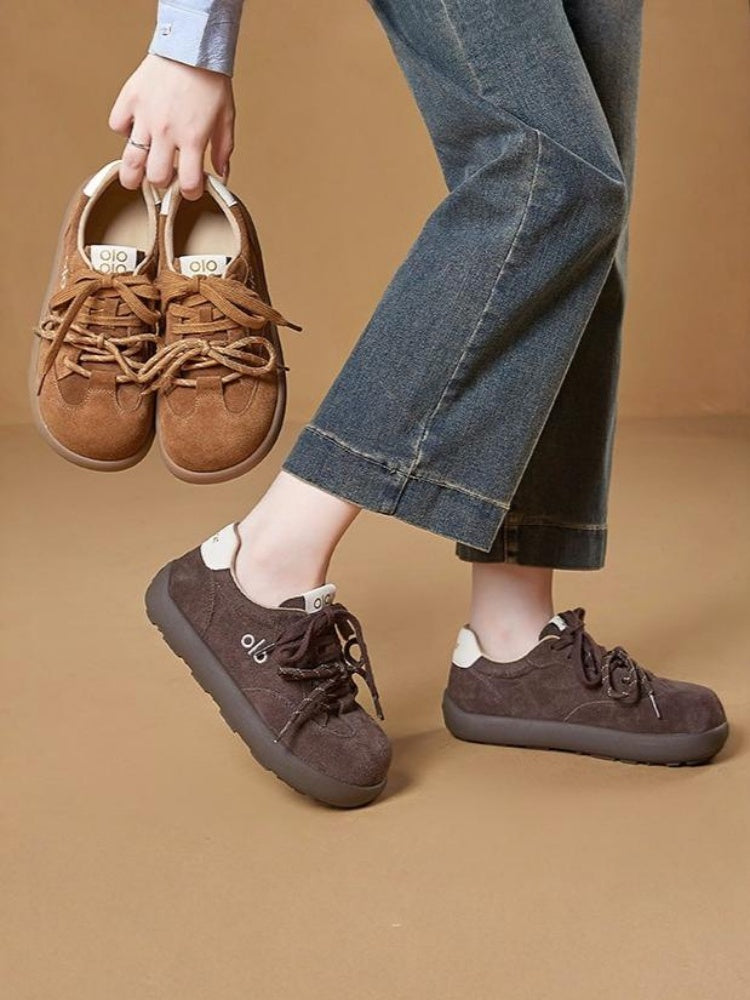 Leather Platform Training Hiking Forrest Gump Shoes【s0000015514】