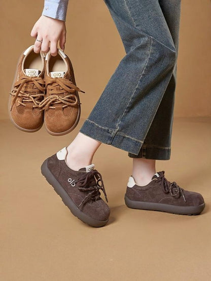 Leather Platform Training Hiking Forrest Gump Shoes【s0000015514】