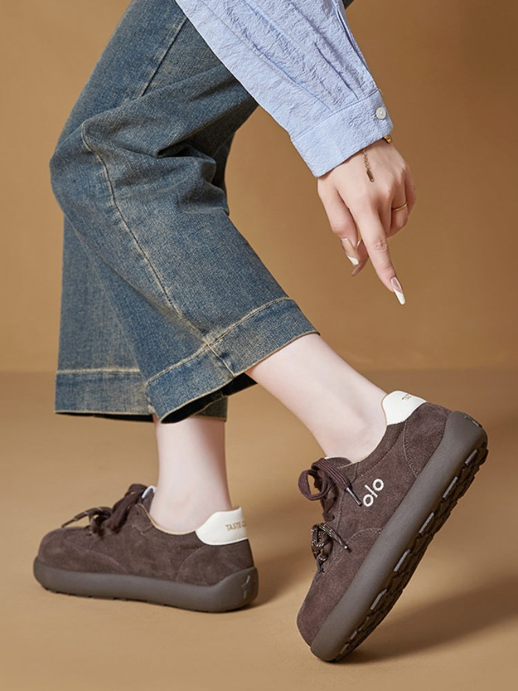 Leather Platform Training Hiking Forrest Gump Shoes【s0000015514】