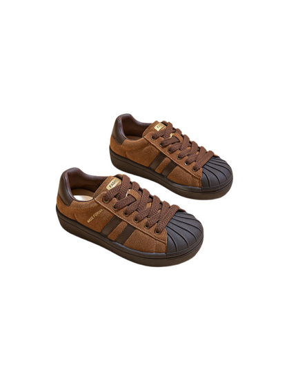 Vintage Leather Training Platform Shoes【s0000015517】