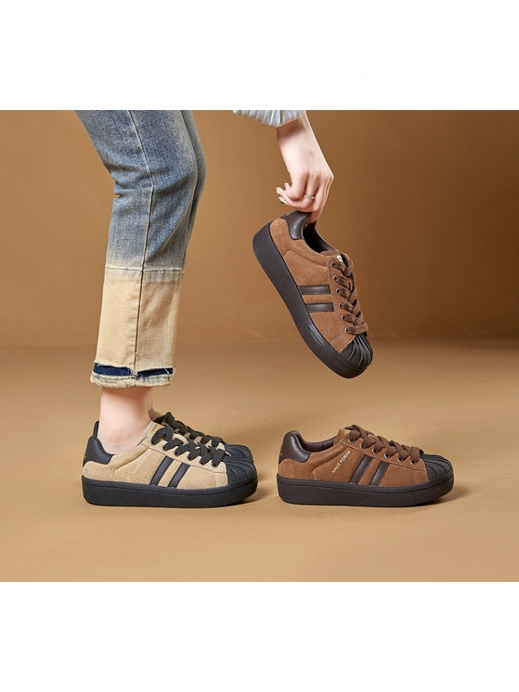 Vintage Leather Training Platform Shoes【s0000015517】