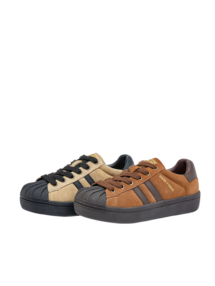 Vintage Leather Training Platform Shoes【s0000015517】