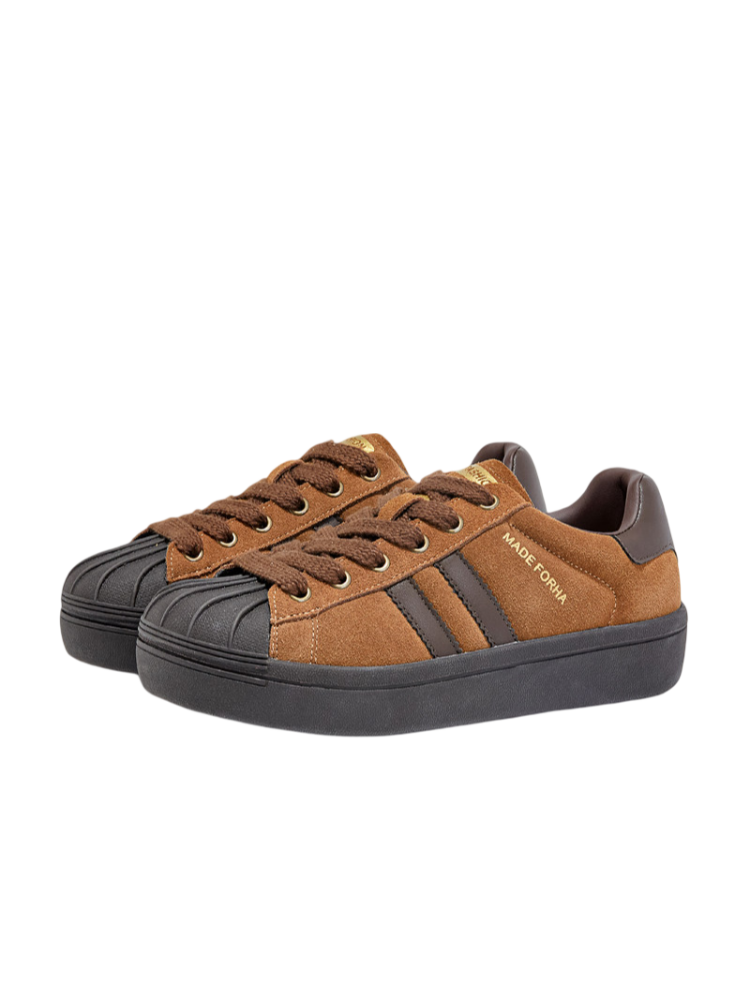 Vintage Leather Training Platform Shoes【s0000015517】