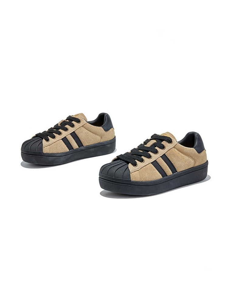 Vintage Leather Training Platform Shoes【s0000015517】