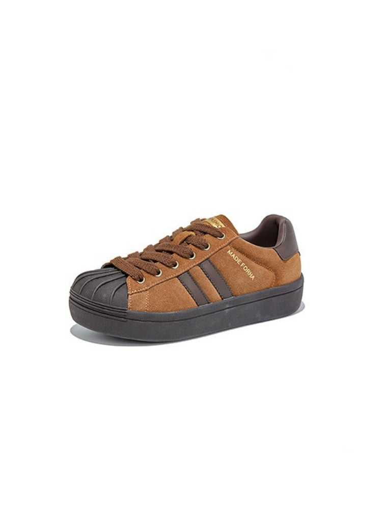 Vintage Leather Training Platform Shoes【s0000015517】