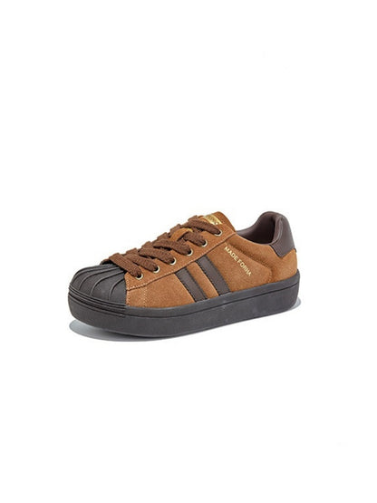 Vintage Leather Training Platform Shoes【s0000015517】