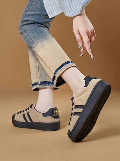 Vintage Leather Training Platform Shoes【s0000015517】
