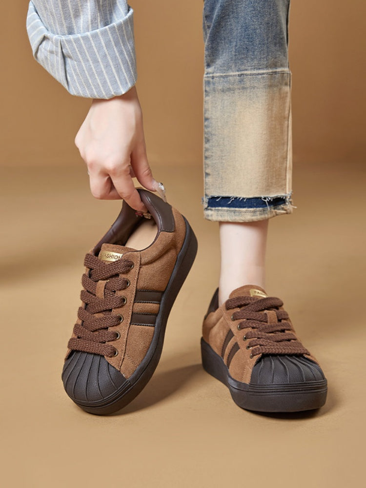 Vintage Leather Training Platform Shoes【s0000015517】