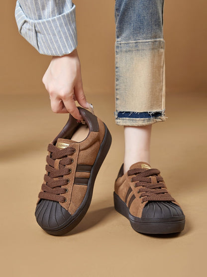 Vintage Leather Training Platform Shoes【s0000015517】