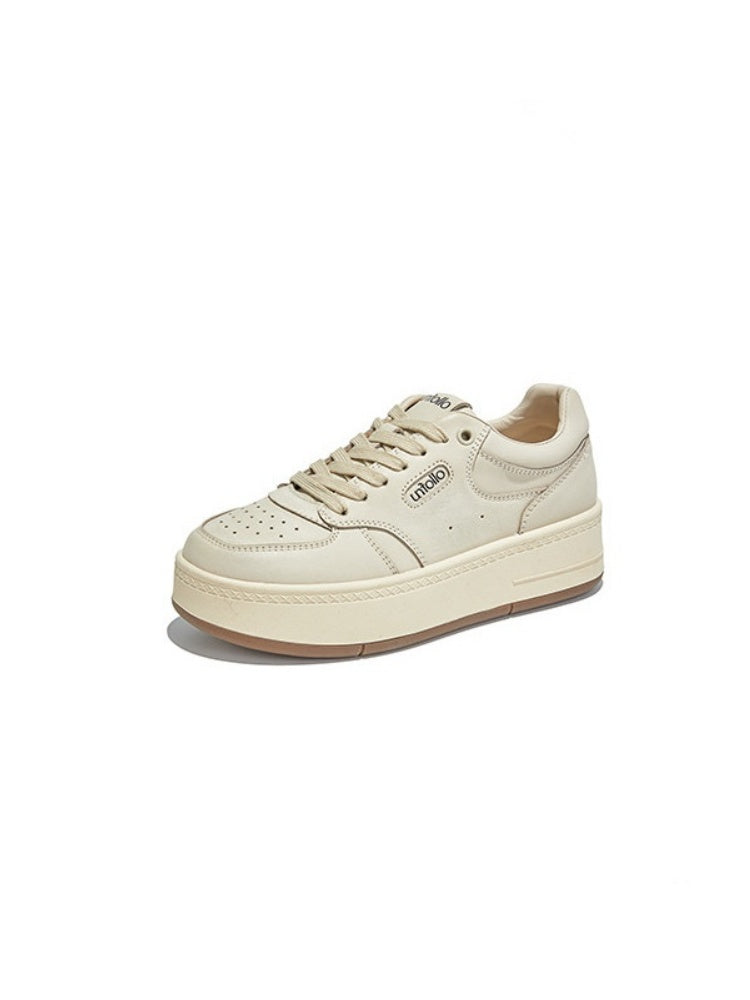 Platform Leather Lace-Up Shoes【s0000015519】