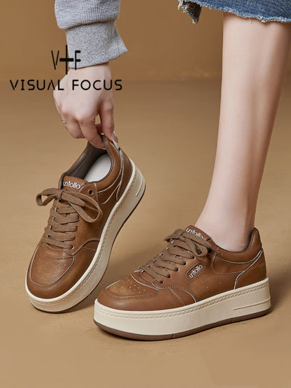 Platform Leather Lace-Up Shoes【s0000015519】