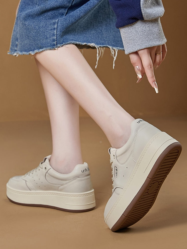 Platform Leather Lace-Up Shoes【s0000015519】