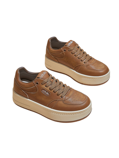 Platform Leather Lace-Up Shoes【s0000015519】