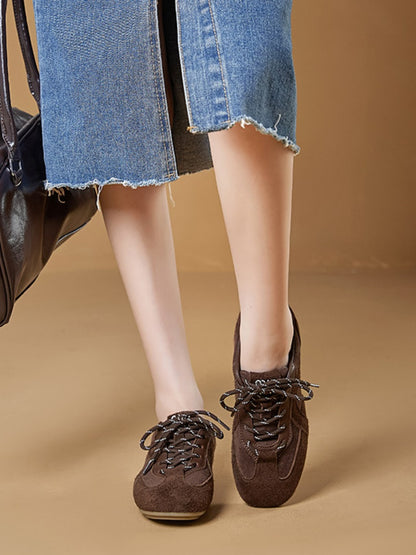 Cowhide Forrest Gump Flat Training Sports Shoes【s0000015520】