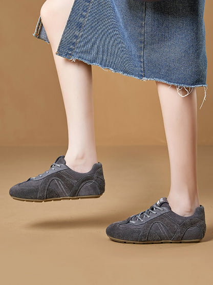 Cowhide Forrest Gump Flat Training Sports Shoes【s0000015520】