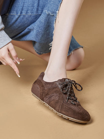 Cowhide Forrest Gump Flat Training Sports Shoes【s0000015520】
