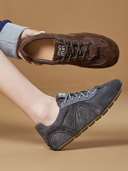 Cowhide Forrest Gump Flat Training Sports Shoes【s0000015520】