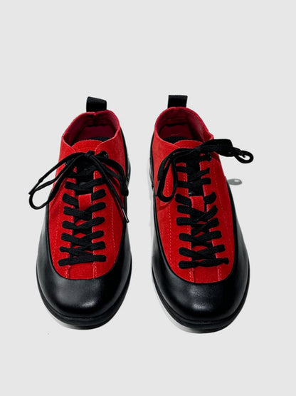 Outdoor Leisure Trendy Leather Soft Sole Lace-Up Training Shoes【s0000015524】