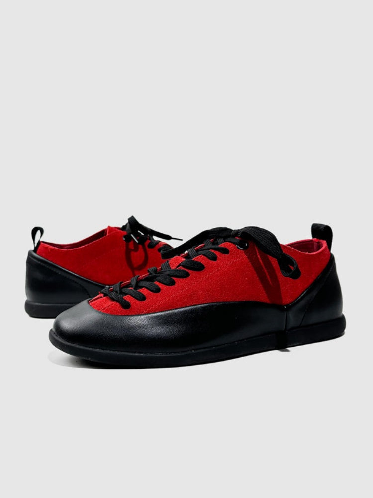 Outdoor Leisure Trendy Leather Soft Sole Lace-Up Training Shoes【s0000015524】